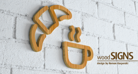 Znak | Bar śniadaniowy | woodSIGNS