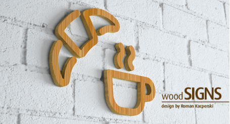 Znak | Bar śniadaniowy | woodSIGNS
