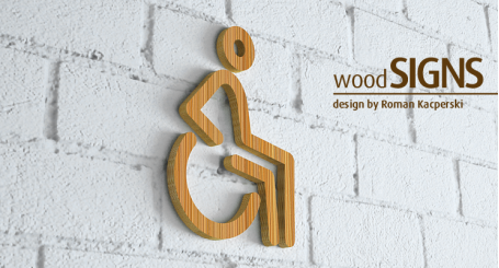 Znak | Toaleta dla niepełnosprawnych | woodSIGNS