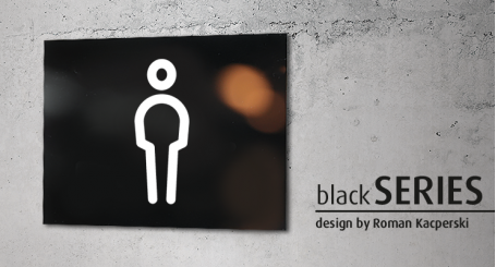 Znak | Toaleta męska | blackSERIES