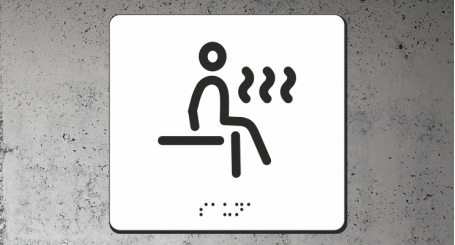 Znak | Sauna | Braille | white