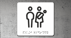 Znak | Pokój rodzinny | Braille | white