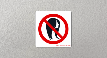 Z152 | Zakaz pracy z rozpuszczonymi włosami