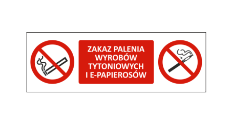 P002A-H | Zakaz palenia tytoniu i e-papierosów