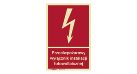 F125 | Znak Wyłącznik PPOŻ instalacji fotowoltaicznej
