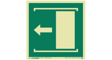 E034 | Przesunąć aby otworzyć drzwi (lewe) (klej)