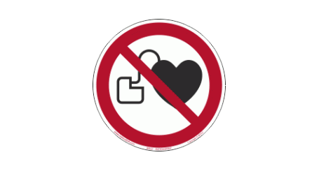 P007 | Zakaz wstępu osobom ze stymulatorem serca