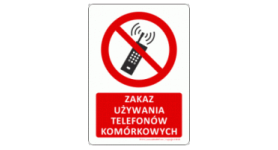 P013V | Zakaz używania telefonów komórkowych