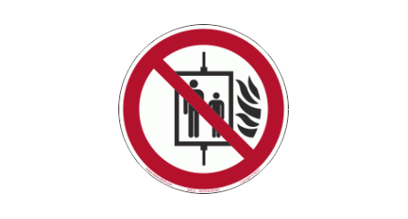 P020 | Nie używać windy podczas pożaru