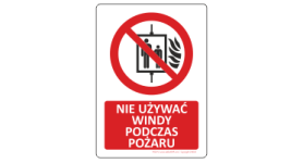 P020V | Nie używać windy podczas pożaru