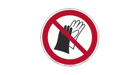 P028 | Nie używać rękawic roboczych