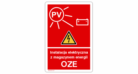 F137 | Znak Instalacja elektryczna z magazynem energii OZE