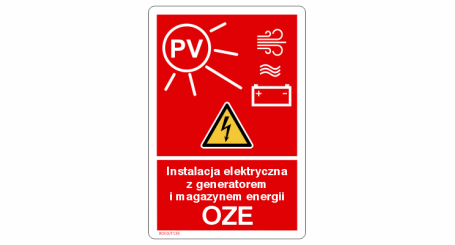 F138 | Znak Instalacja elektryczna z generatorem i magazynem energii OZE