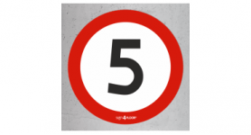 B33-5-F | Znak PODŁOGOWY | Ograniczenie prędkości