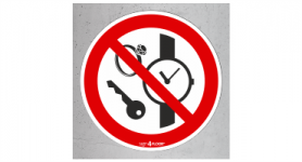P008-F | Zakaz wstępu z zegarkami (podłogowy)