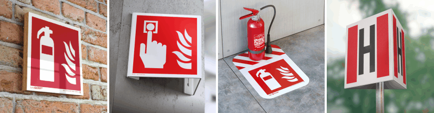 Fire equipment signs